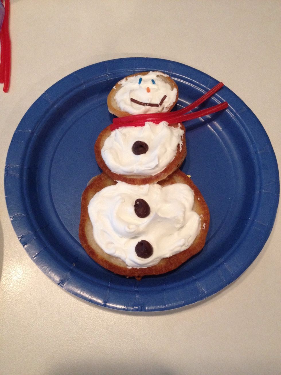 Add sprinkles to make the face.