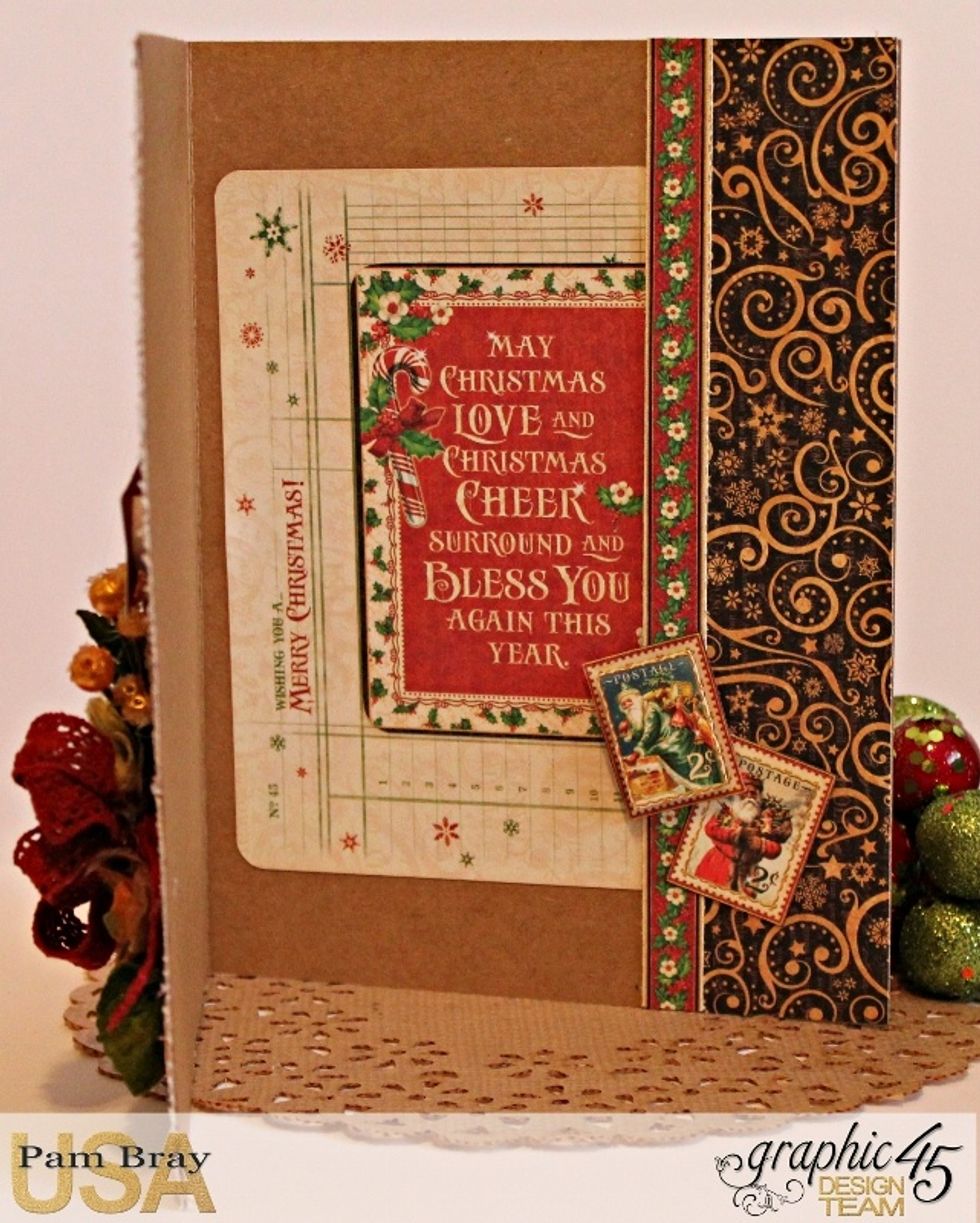 Add St Nicholas Journaling Cards to inside of card.
