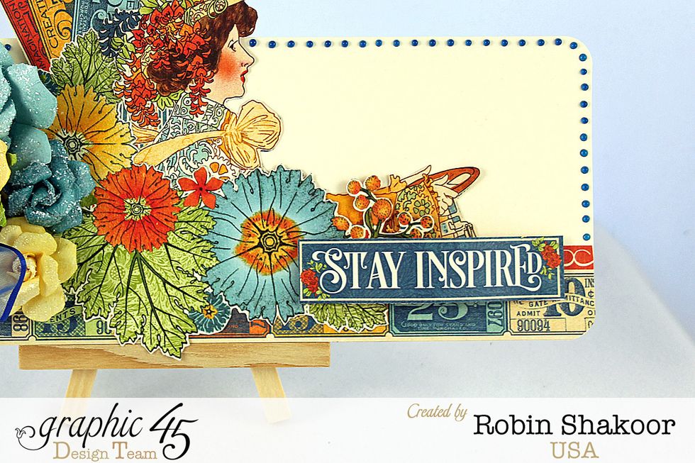 Add "Stay Inspired" sentiment to the lower section of the tag.
