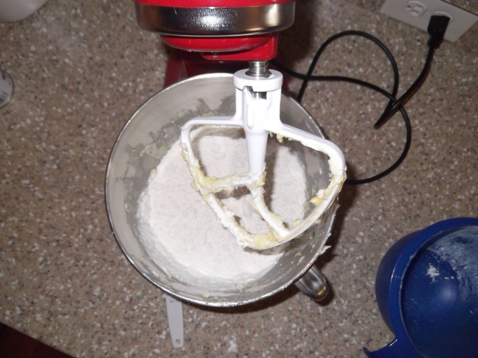 Add step 4 into creamed mixture.