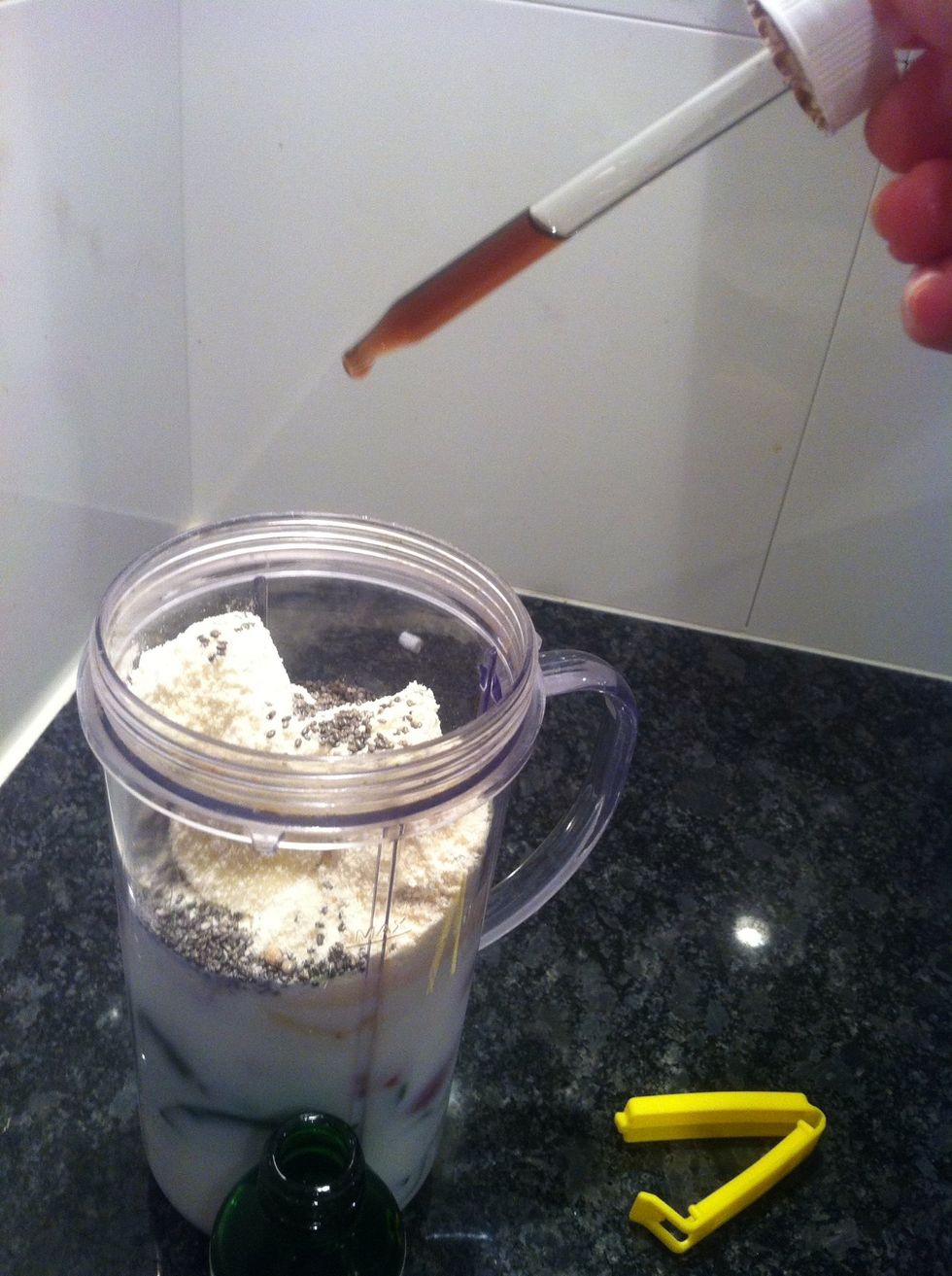 Add stevia drops. I use four but you can use more or less depending on how sweet you want it