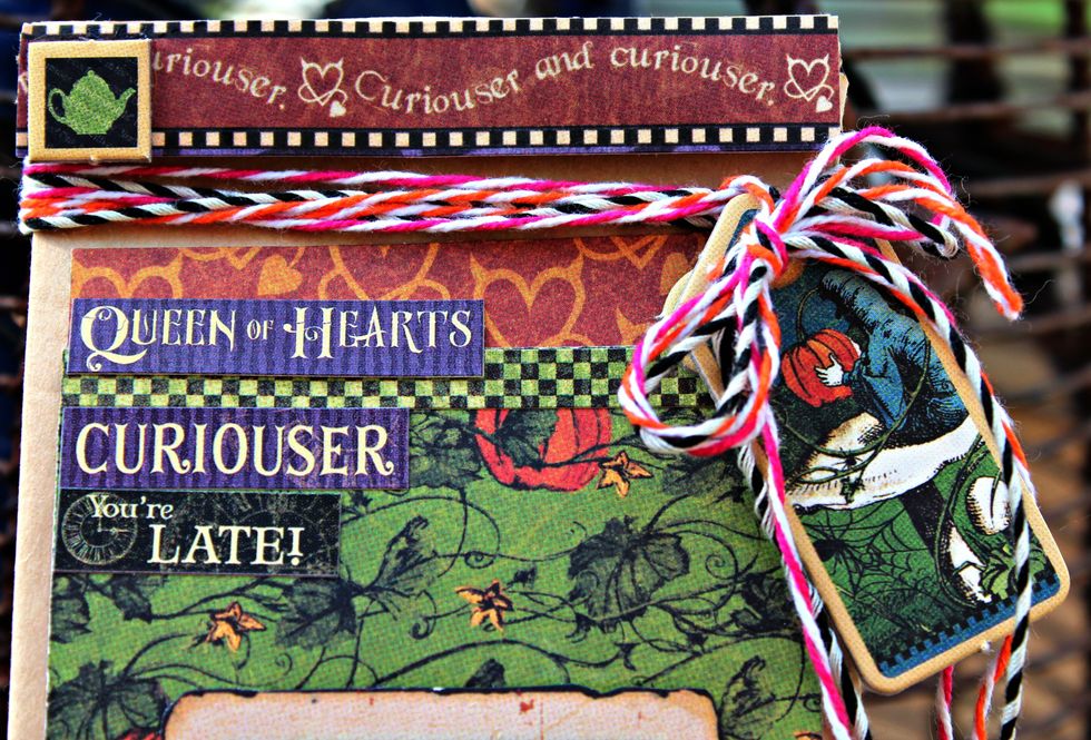 Add stickers to front of treat bag