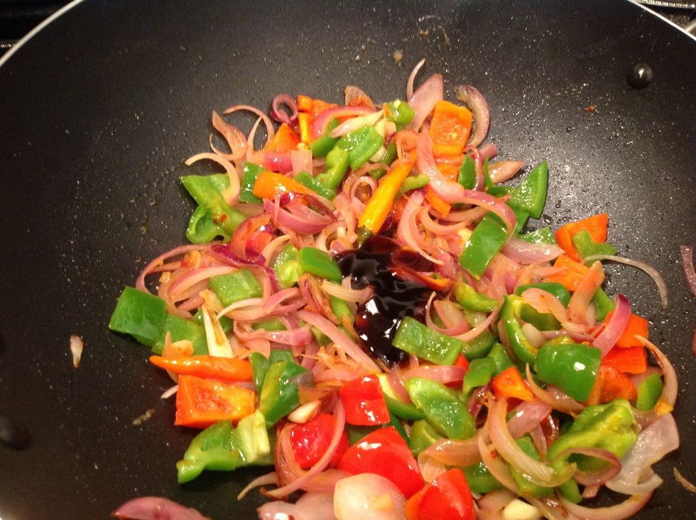 Add stir fry sauce