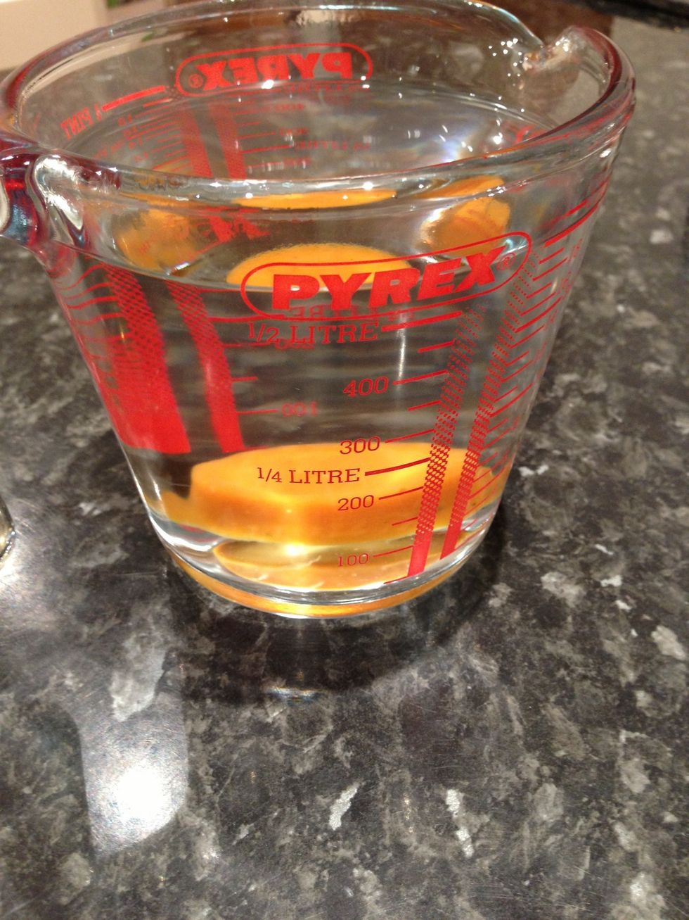 Add stock to water and stir until dissolved