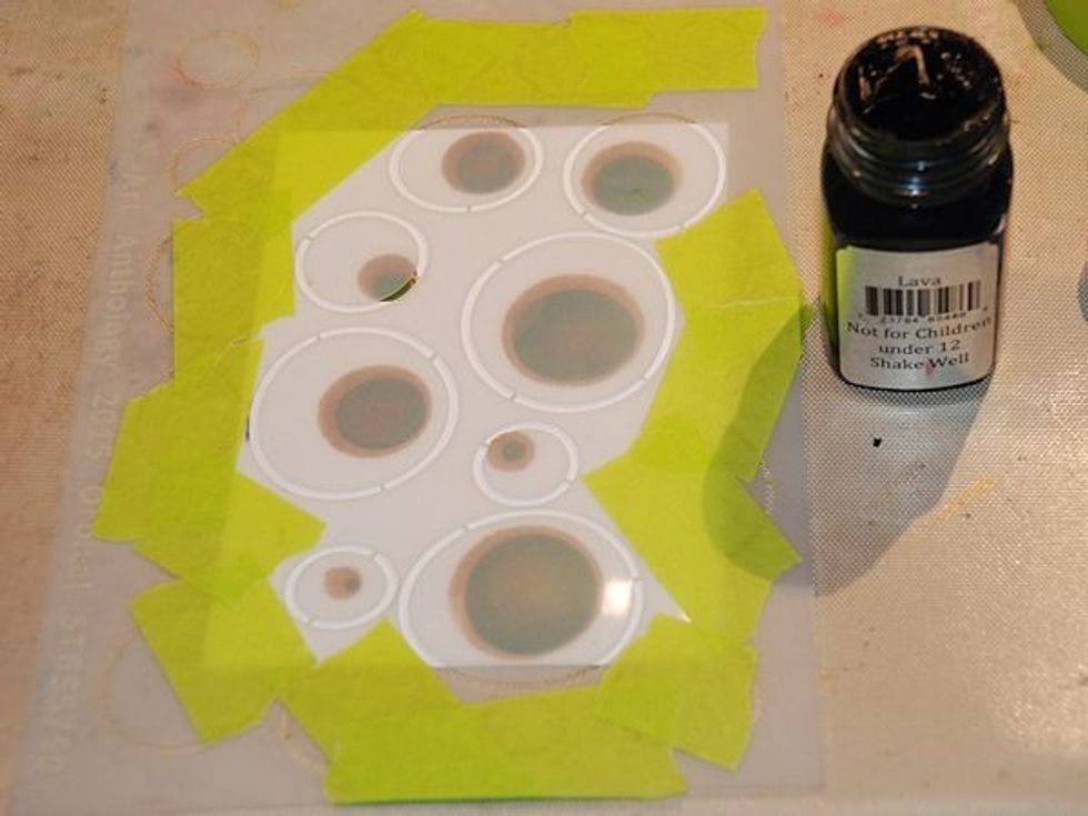 Add Stone Effects Lava with the last stencil.