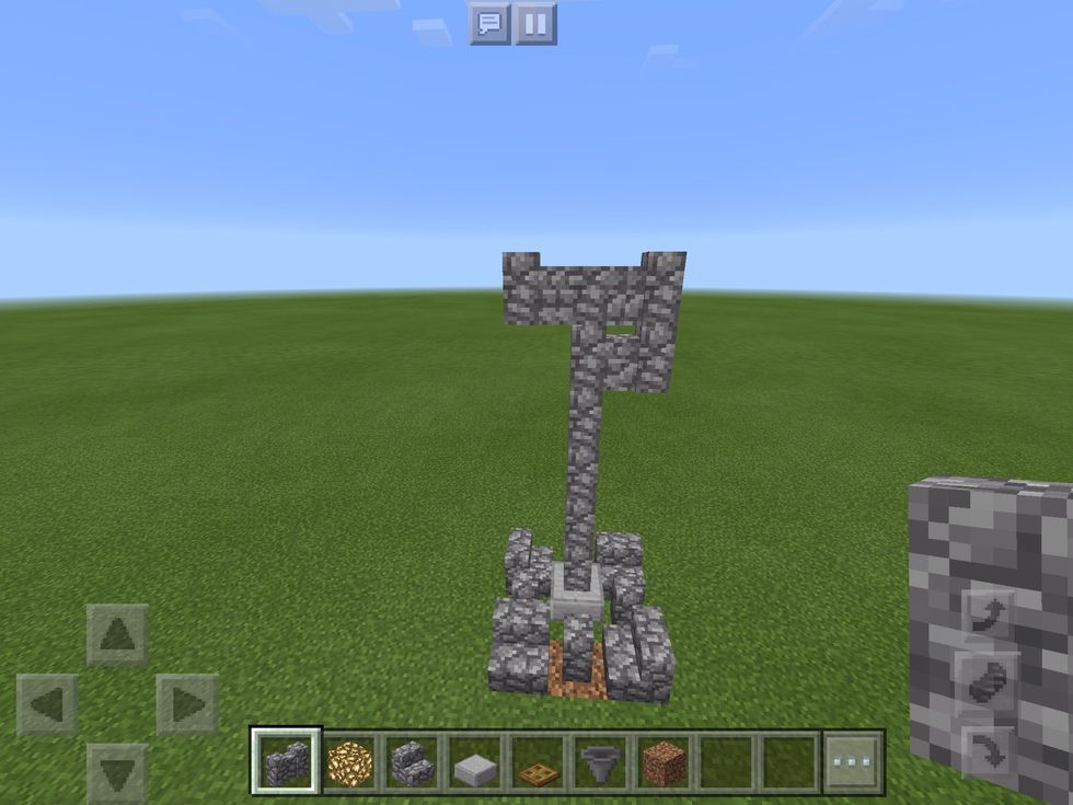 Add stone walls as shown