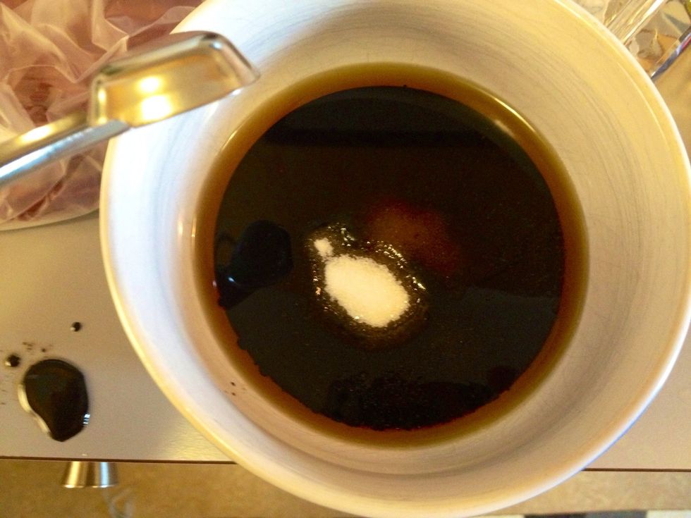 Add sugar and black pepper.