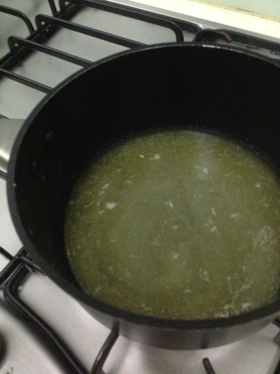Add sugar and lemon juice and cook until mixture boils