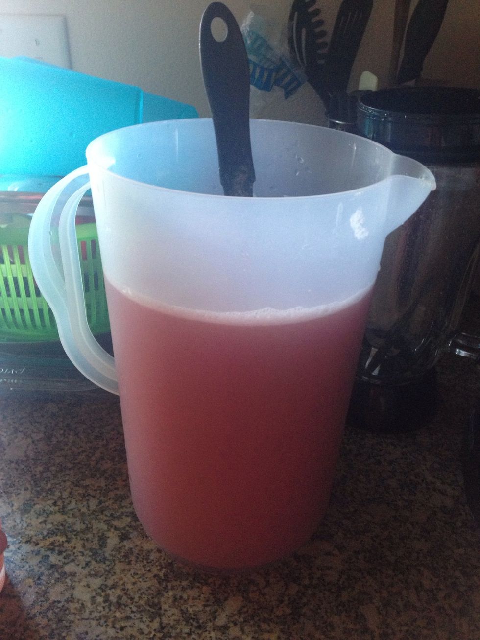 Add sugar and mix, add to taste, this is up to your discretion. I like it sweet yet my husband doesn't like too much sugar, so no measurement for that.