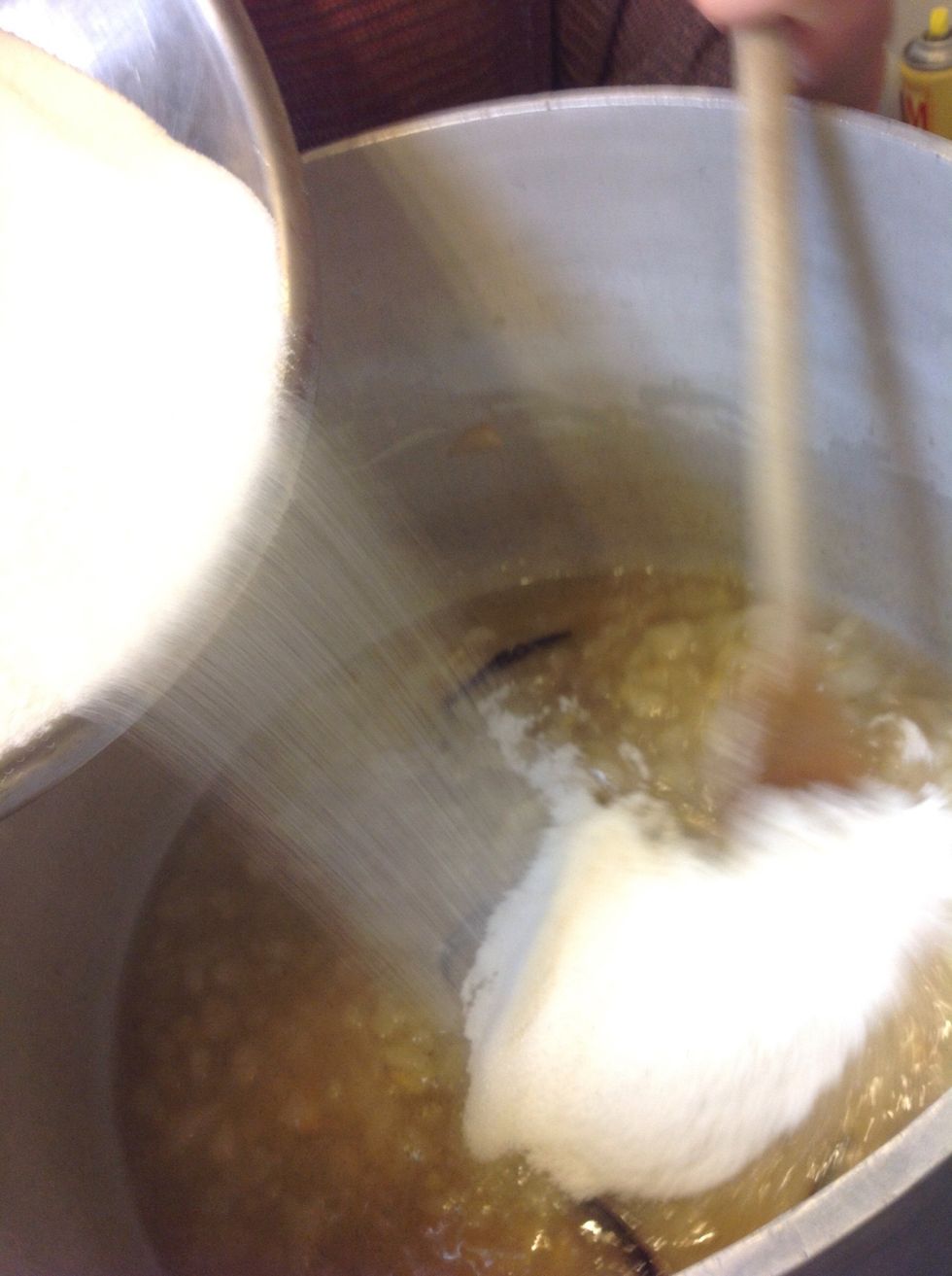 Add sugar and vanilla