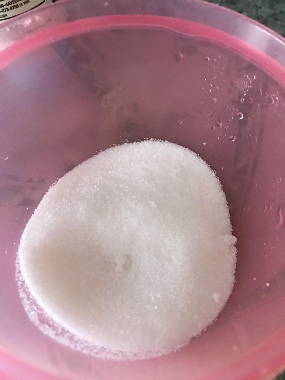 Add sugar to a separate bowl