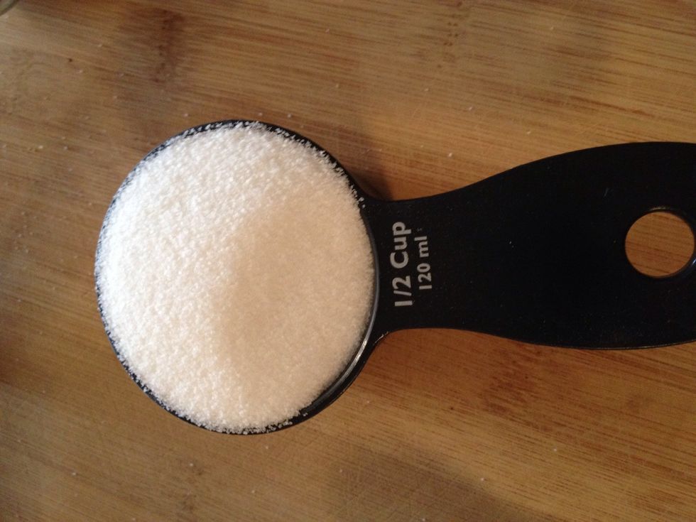 Add sugar to the butter.
