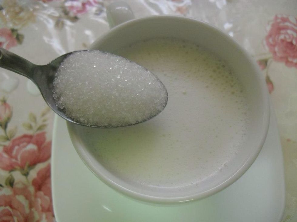 Add sugar.