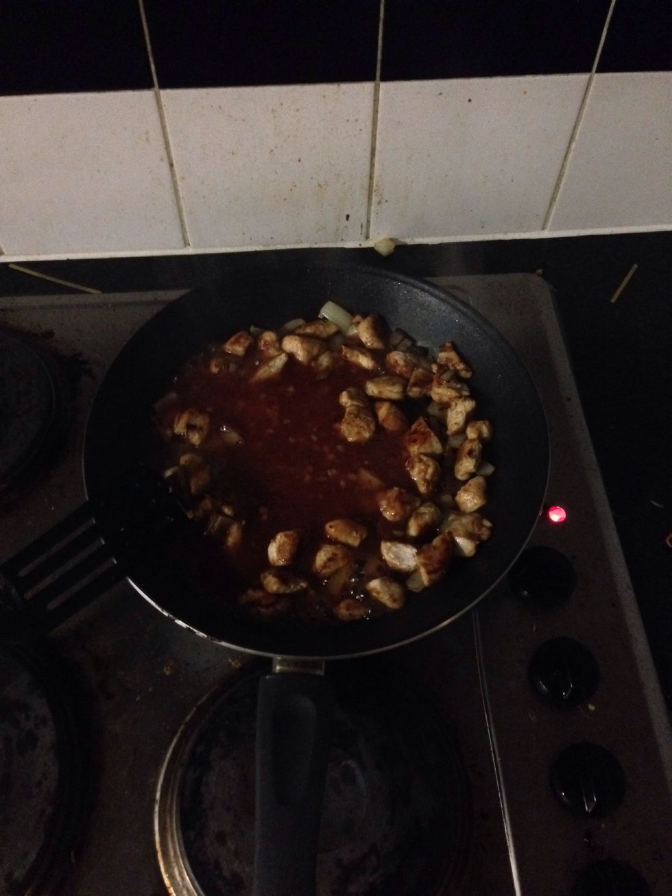 Add sweet and sour sauce