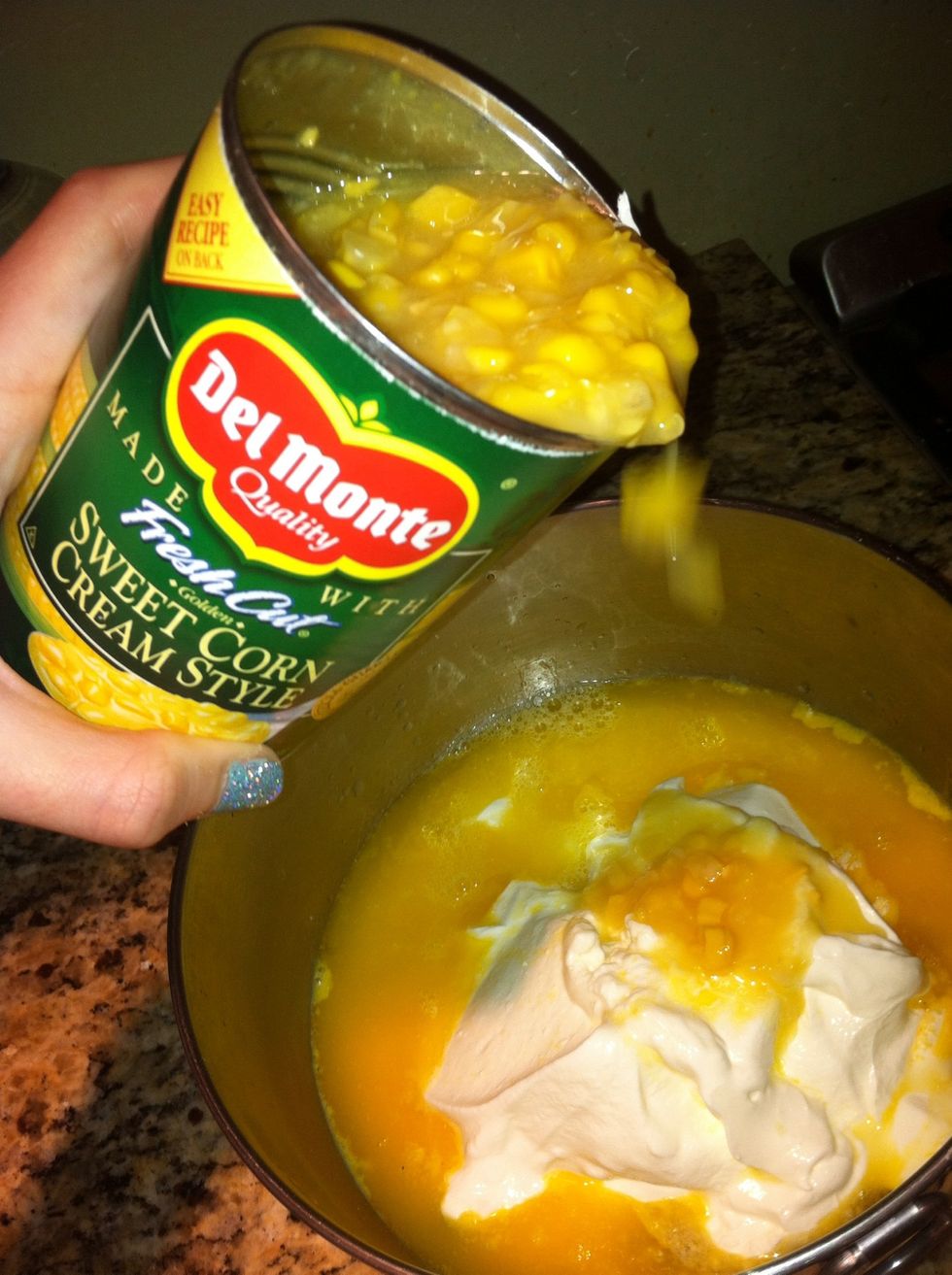 Add sweet corn cream style