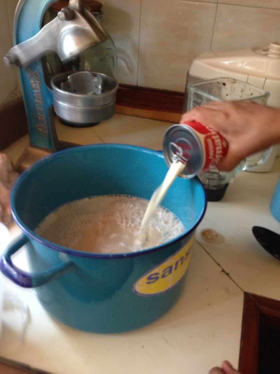 Add sweet millk 1 can and a half