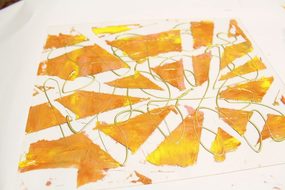 add swirls of Gold Ink to Plate...