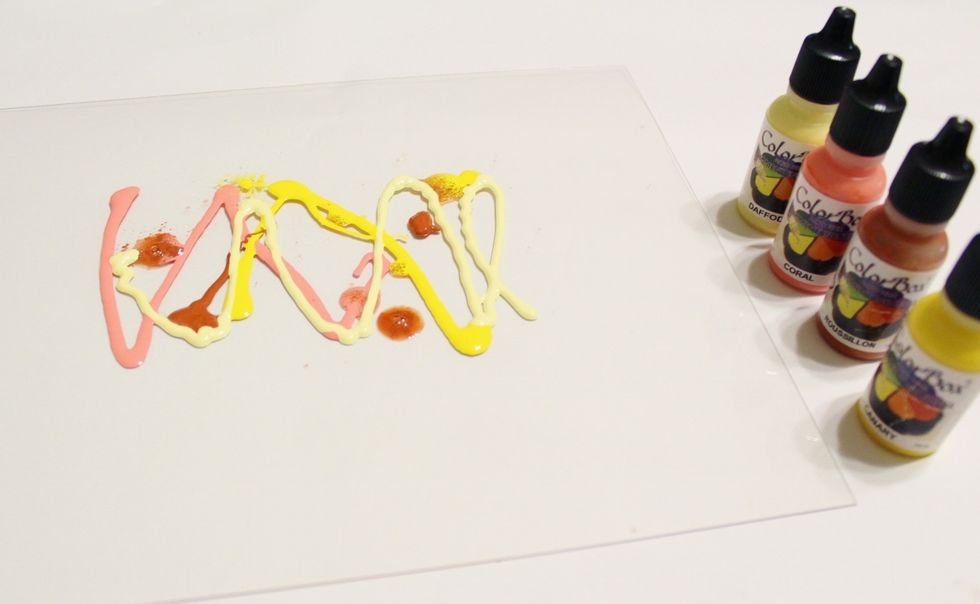 add swirls of ink to the Plate...