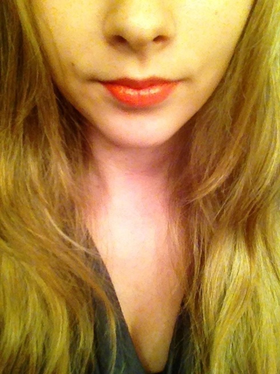 Add that color all over lips, but primarily focused on the inside of the lips