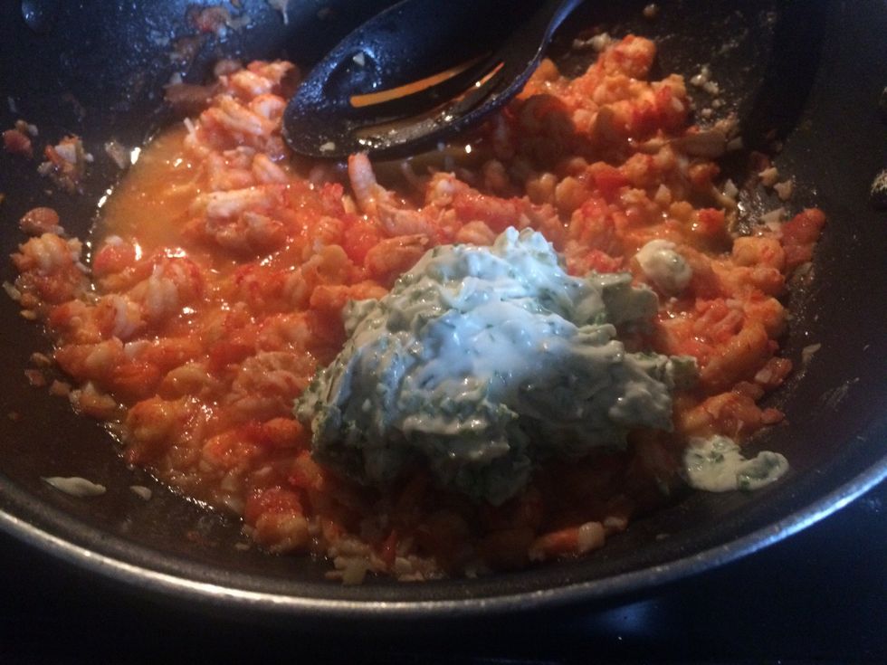 Add that to the crawfish mixture