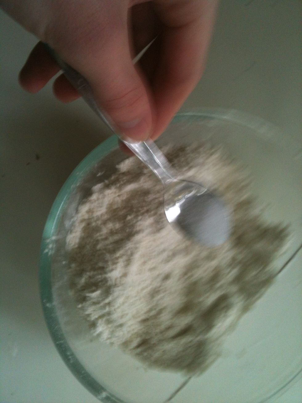 Add the 1/2 tsp of salt into the bowl.