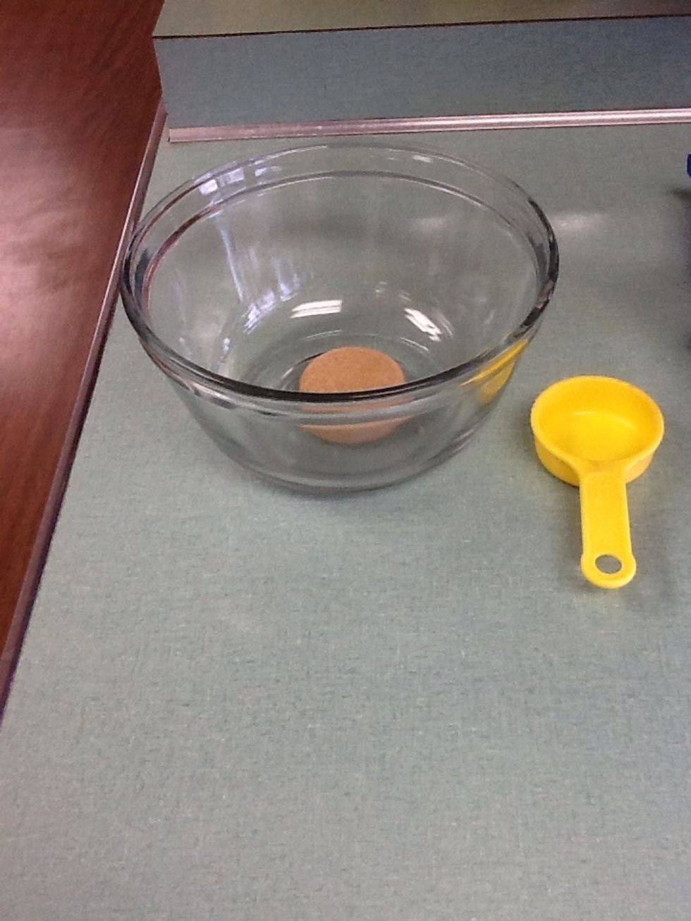 Add the 1/4 cup of brown sugar in a large mixing bowl