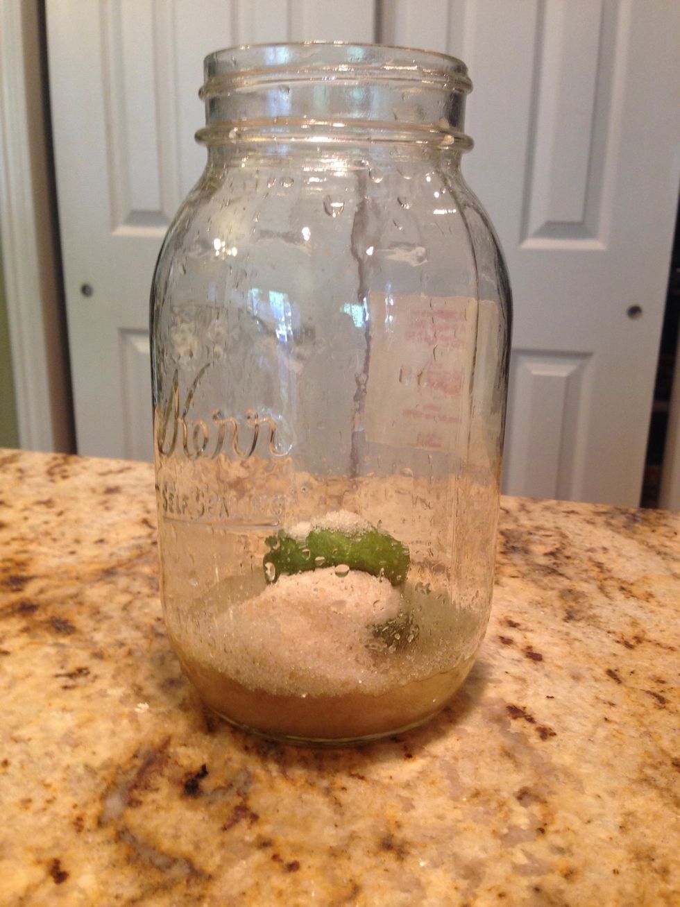 Add the 1/4 cup sugar