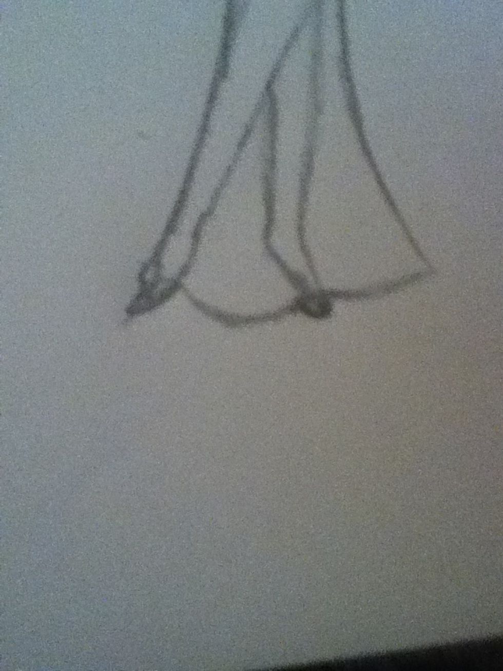 Add the actual feet outside of the kimono.