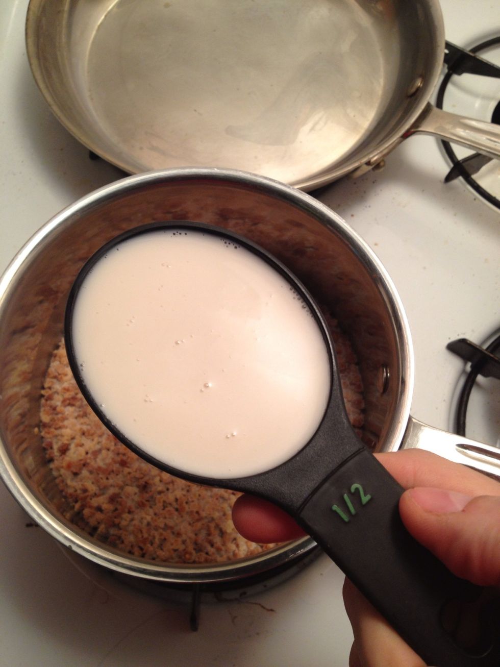 Add the additional 1/2 cup of almond milk.