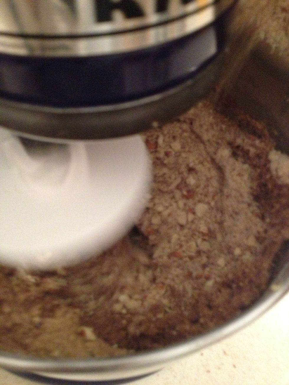 Add the almonds and chocolate chips