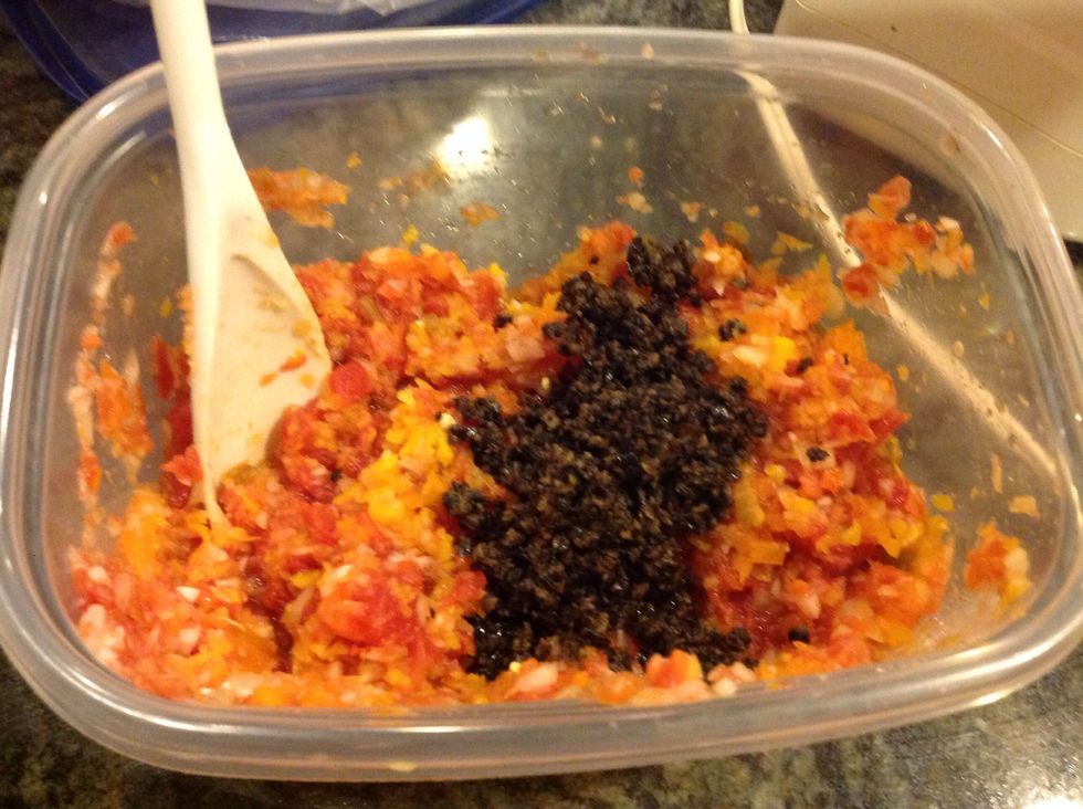 Add the amount of olives that you would like.