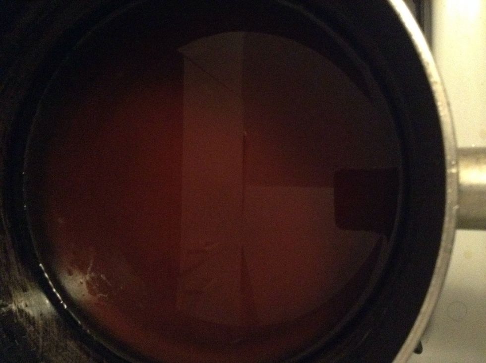 Add the apple cider to the pot and then add the cup of sugar on a medium heat