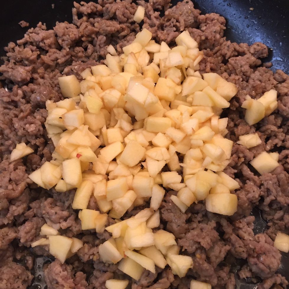 Add the apple.
