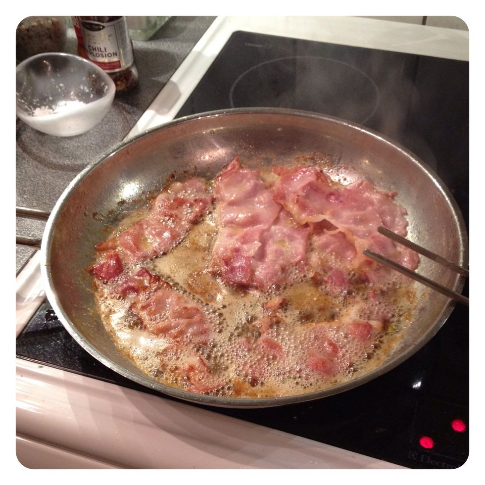 Add the bacon and fry