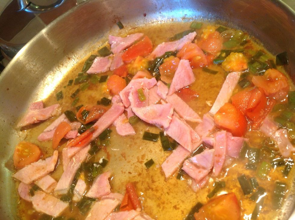 Add the bacon and simmer for 2 minutes.