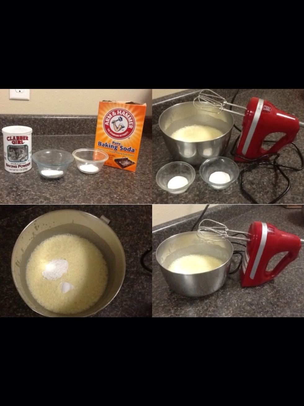 Add the baking soda and baking powder