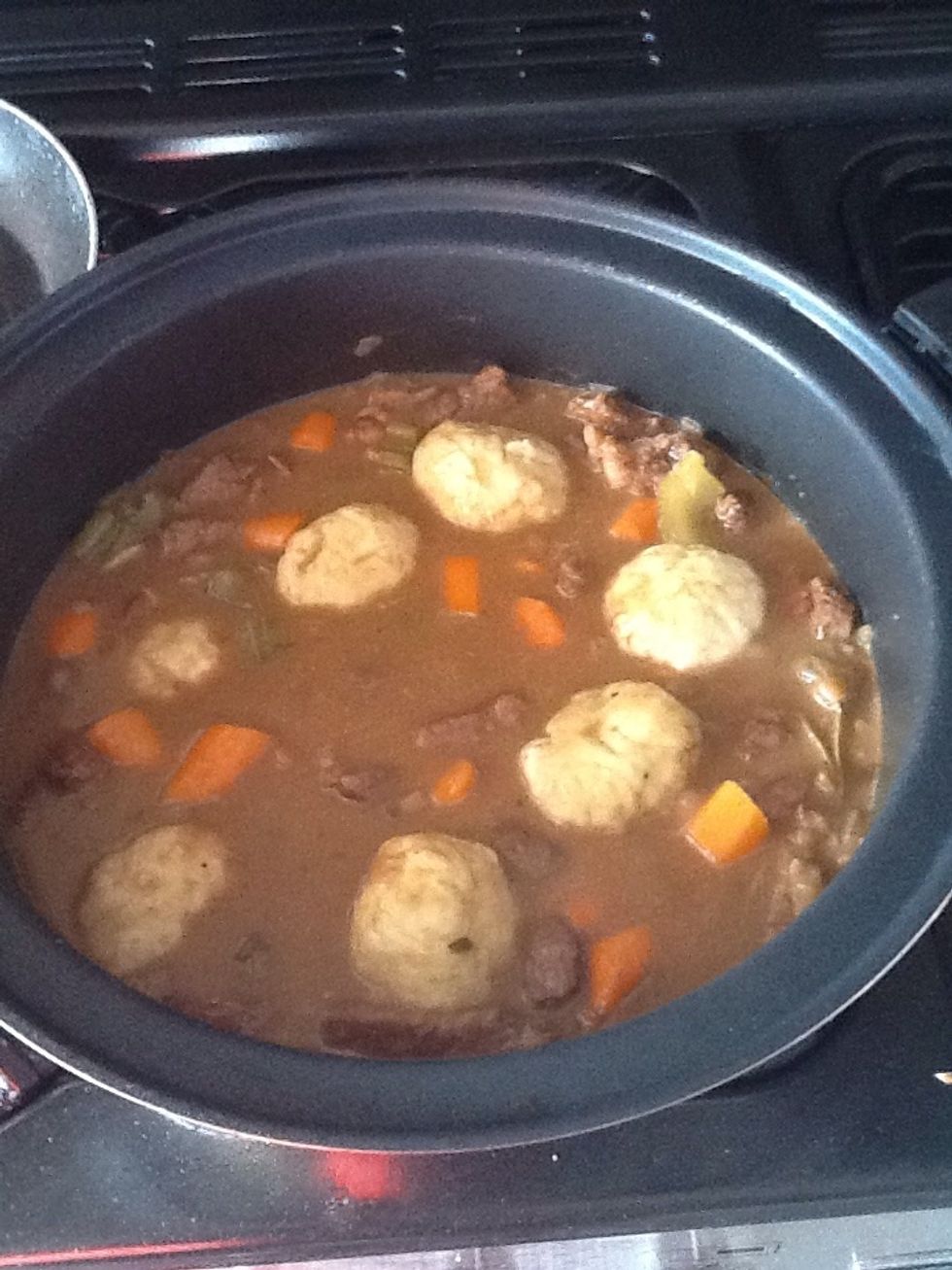 Add the balls to the stew. Optional extra- add carrots/pickled walnuts/any additional veg you want to add to the pot.