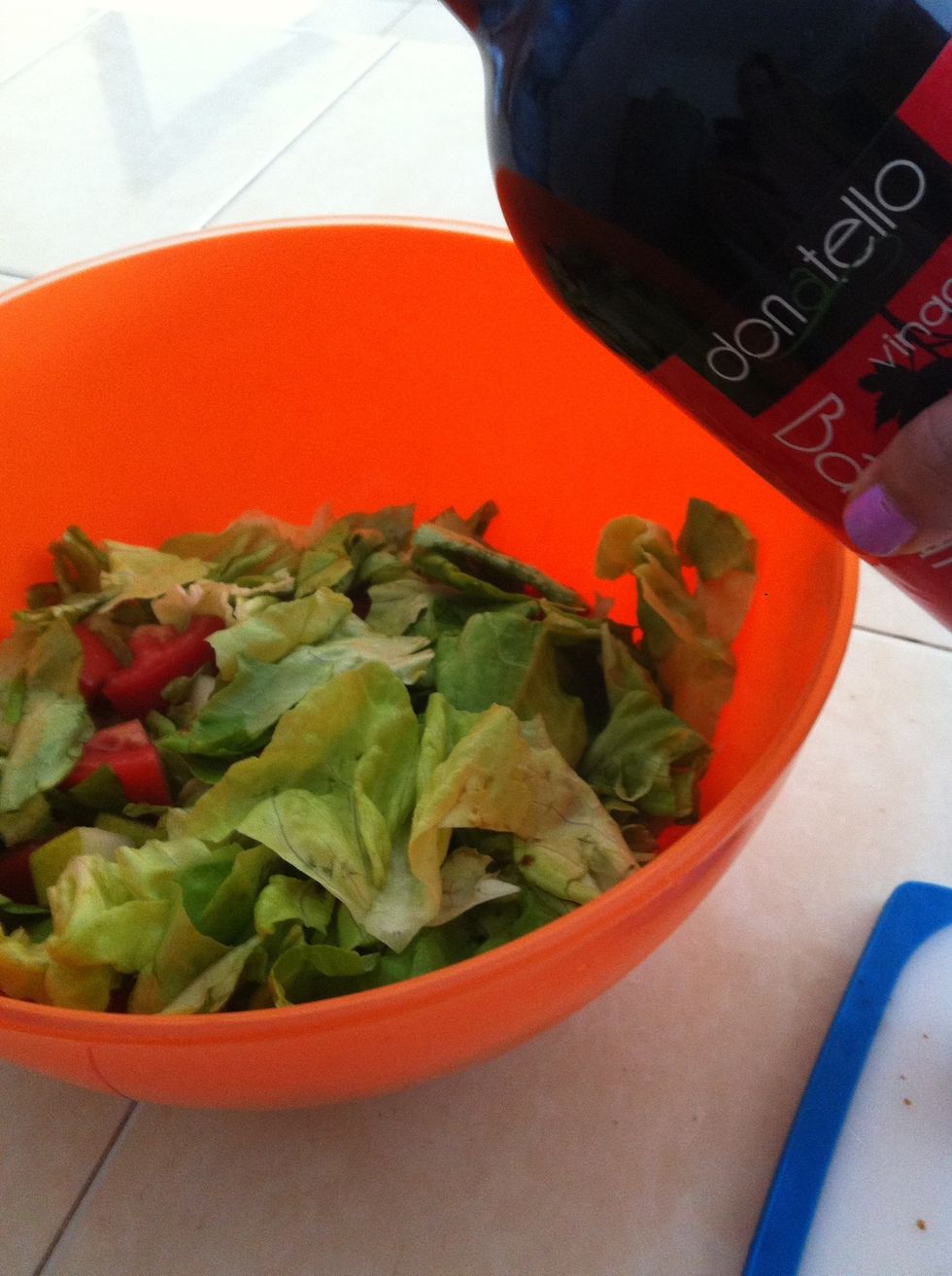 Add the balsamic vinegar