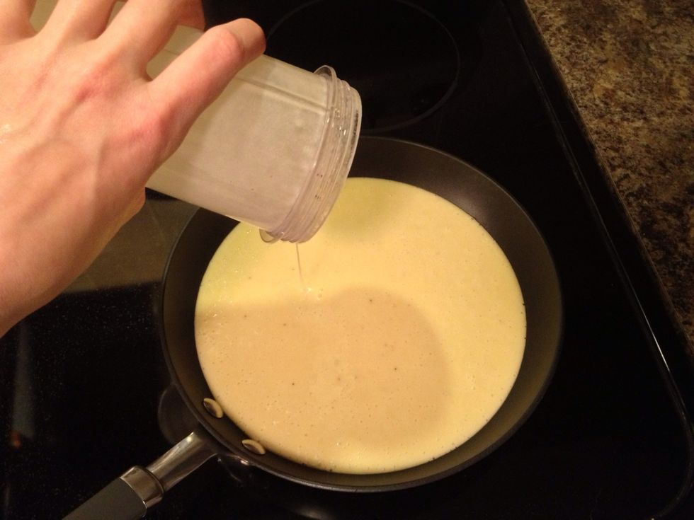 Add the banana mixture to a pan.