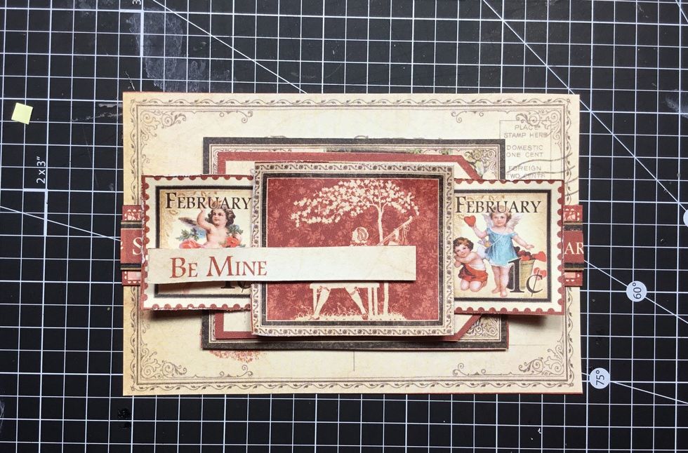 Add the Be Mine title to the left of the card as shown?