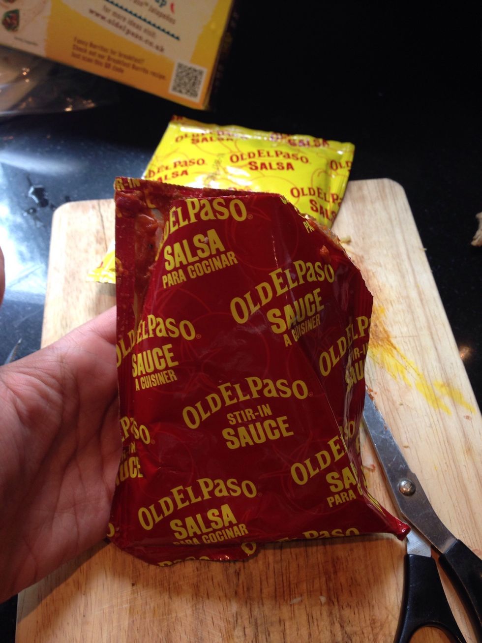 Add the bean sauce from the box