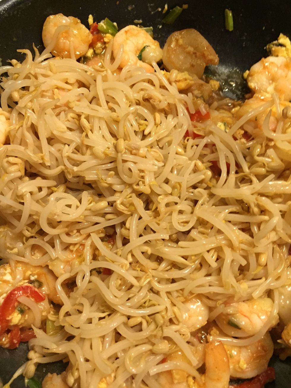 Add the bean sprouts.