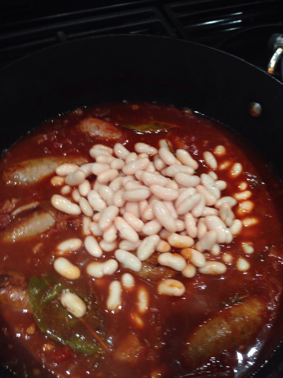 Add the beans and simmer for 10 minutes