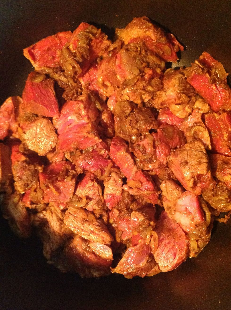 Add the beef and combine then go straight to the next step.