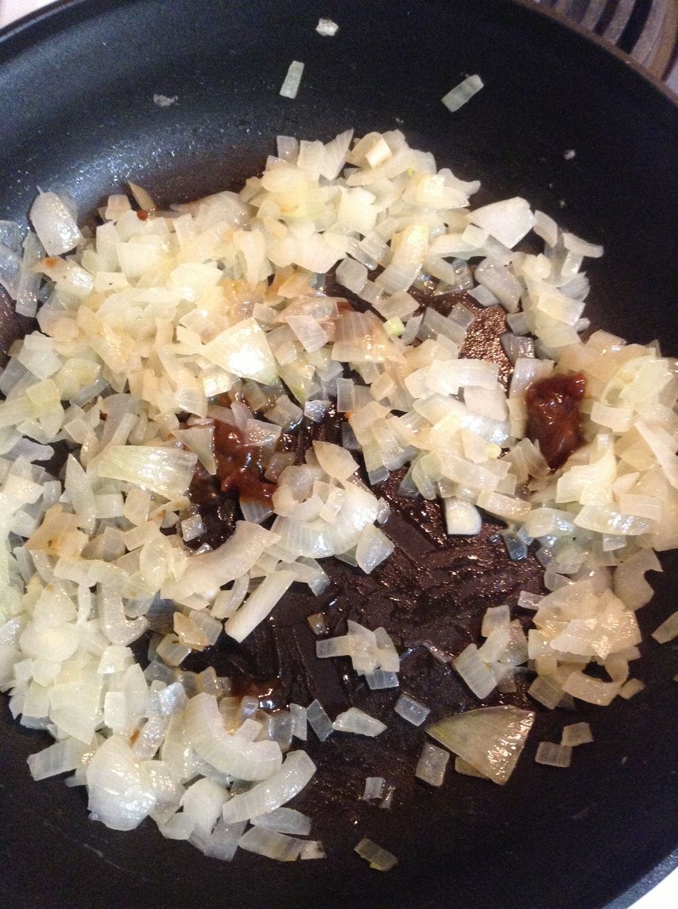 Add the beef bullion to the onions. Set aside and allow to cool