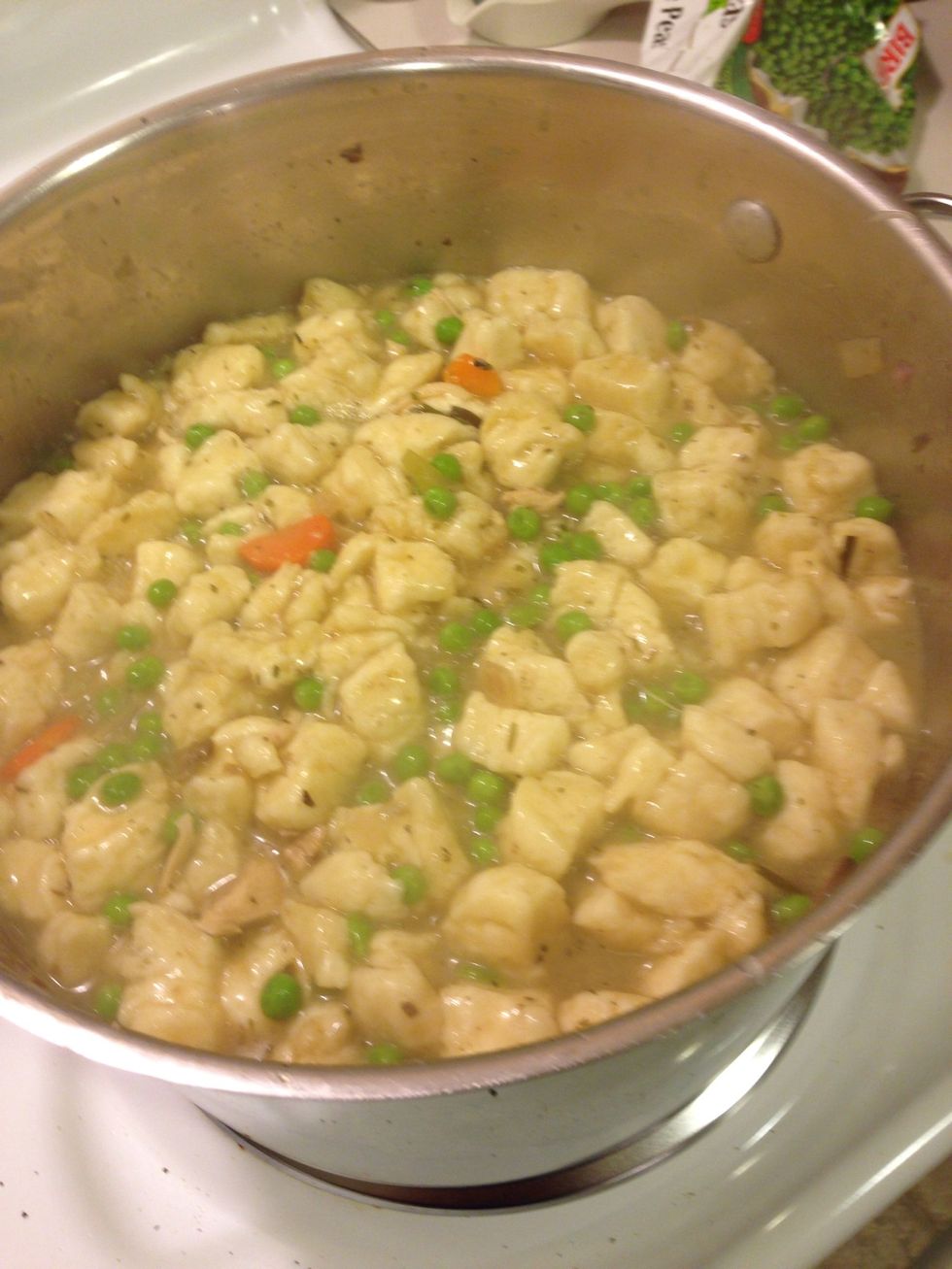 Add the biscuits into the mix and cook about 10 minutes