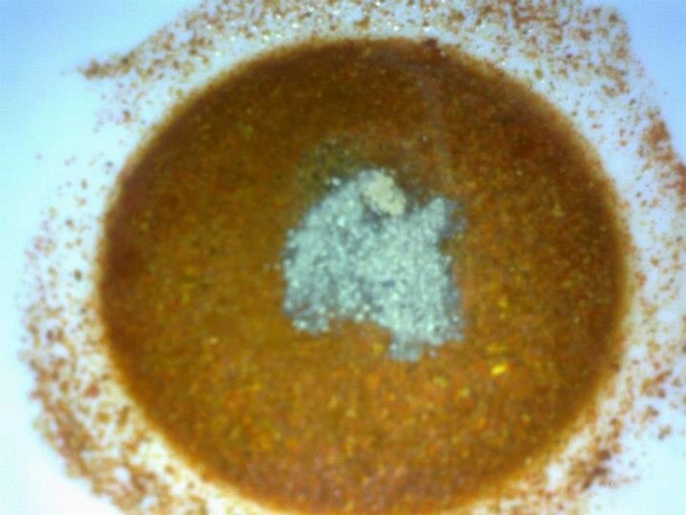 Add the black pepper, salt, garlic powder and stir them