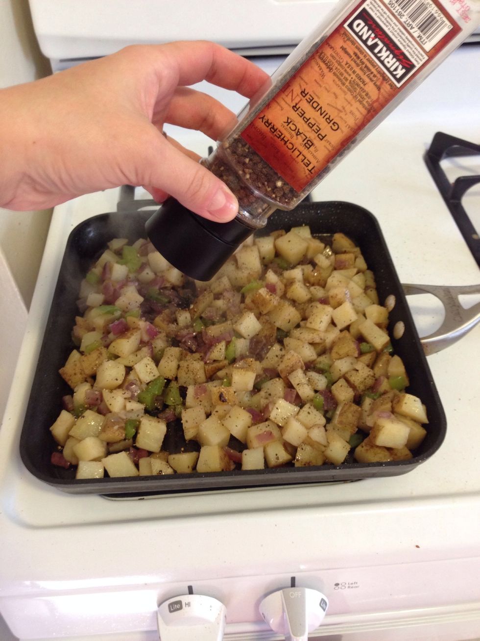 Add the black pepper.