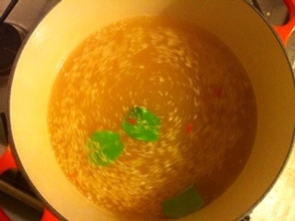 Add the blended paste to the pot and cook for another 6 min