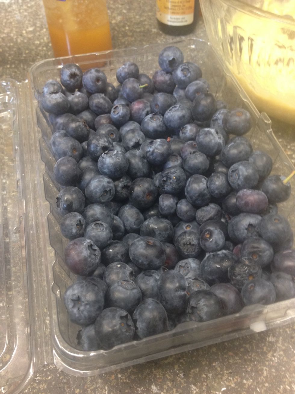 Add the blueberries
